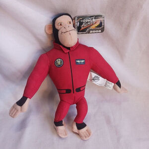 Space Chimps Monkey Plush Red Outfit 2008 Vanguard Animation Nanco Doll Tush Tag